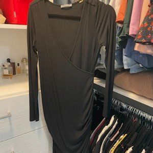 Tart Black Wrap Style Dress